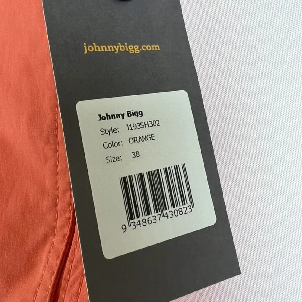 Johnny Bigg Mens Plain Swim Shorts Orange Size 38